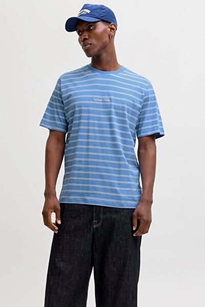 Jack & Jones Jack Jones Norrebro Strıpe Çizgili Relax Fit Erkek Tişört 12291021