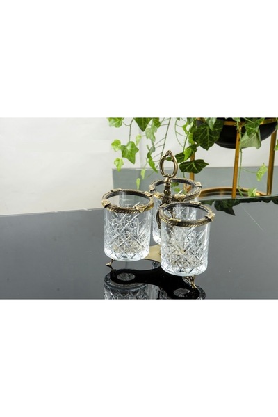 hediye Esterhomedecor 3-Piece Glass Spoon Rest Antique Style