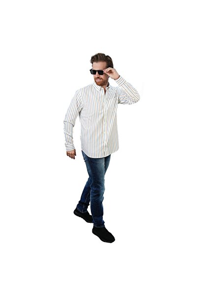 Giordano Men's Wrinkle-Free Long Sleeve Cotton Oxford Shirt