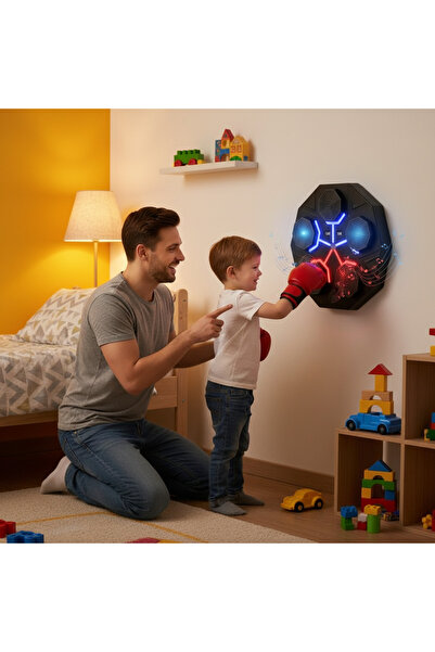 tech and ar Akıllı Müzikli Boks Makinesi – Bluetooth Işıklı Duvar Tipi