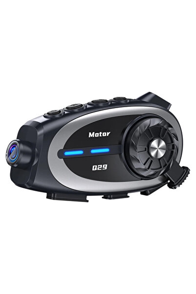 pazariz Motosiklet Kask Interkom 1080P Geniş Açı Lensli Kameralı Bluetooth Ku...