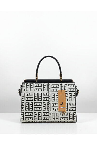 Çanta Trend Miami Polo Clup Special Design Textured Leather-Look Classic Wome...