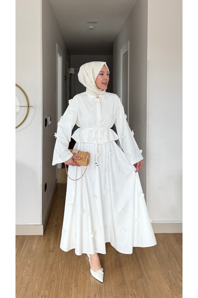 merve ada design POPLİN 3 BOYUTLU ETEKLİ TAKIM