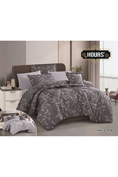 HOURS Newest summer bed linen models: Moira double bed set, 8 pieces, microfiber