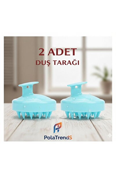 POLATREND 2'li Silikon Saç Derisine Masaj Yapan Şampuan Tarağı