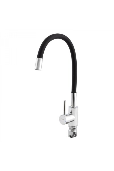 Champion Baterie de bucătărie cu duș flexibil SUS-011 CROM REFL.NEGRU