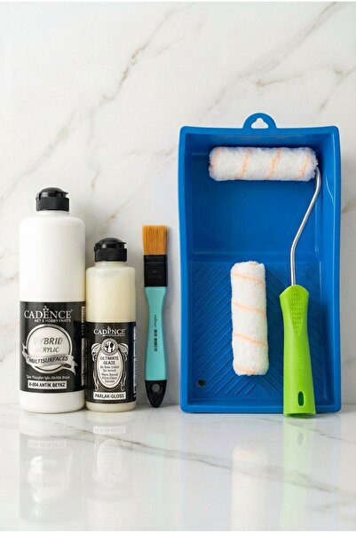 Cadence Mobilya Boyama Seti Hybrid Multisurface 500ml Akrilik Boya Ultimate 2...