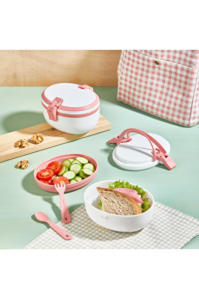 YAZICI 2-Tier Lunch Box – Portable Lunch Box for School, Work, and Picnics