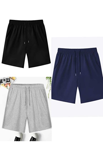 TORUK MAKTO 3 Pieces Comfortable Fit Unisex Black Gray Navy Blue Combed Cotto...