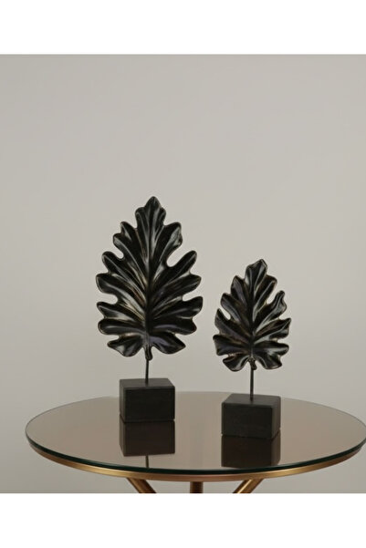 AKUA TAHTA 2’li Çınar Yaprağı Biblo Seti – Modern Dekoratif Obje