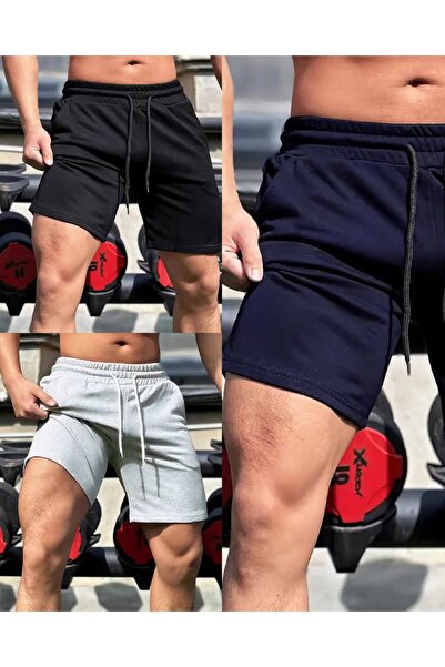 TORUK MAKTO 3 Pieces Comfortable Fit Unisex Black Gray Navy Blue Combed Cotto...