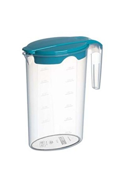 BAMI NETWORK Ulcior din Plastic Transparent cu Capac Bleu 1.75l