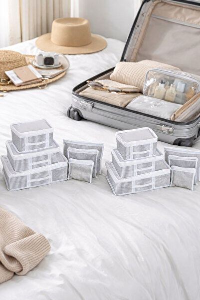 PONÇİK BEBEK 12-Piece Suitcase Organizer Set - In-Suitcase Organizer Multi-Pu...