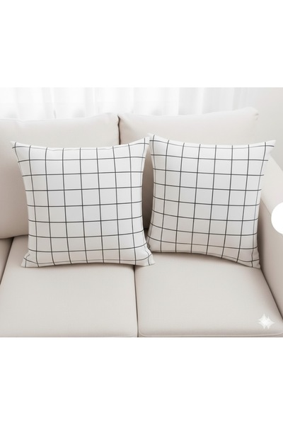 SADEN HOME 2 غطاء وسادة مربع النقش