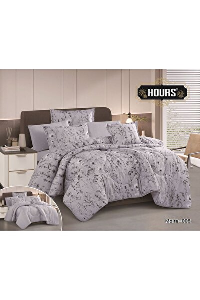 HOURS Newest summer bed linen models: Moira double bed set, 8 pieces, microfiber