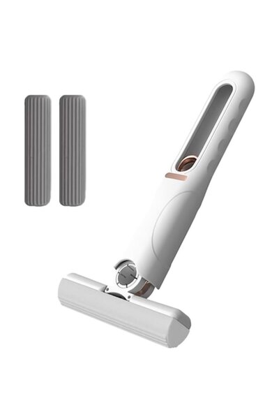 OEM Portable Mini Mop, , Self-Wringing, 2 Sponges Included, White