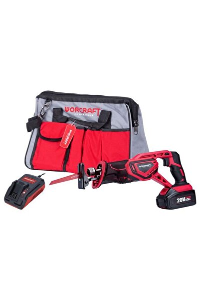 Evelise Sabre saw, with 2 Ah battery, 20V Li-ion, charger and bag, Worcraft