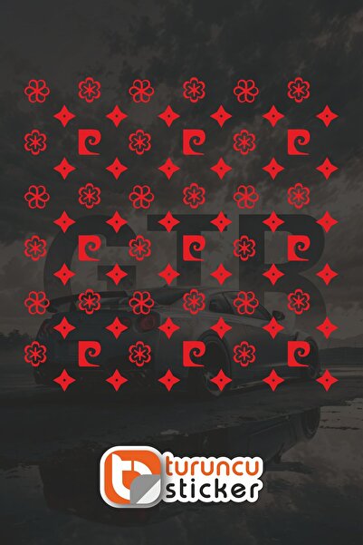 Turuncu Sticker ملصق مطلي بنمط الكمبيوتر الشخصي مقاس 25 × 25 سم - ملصق للسيار...