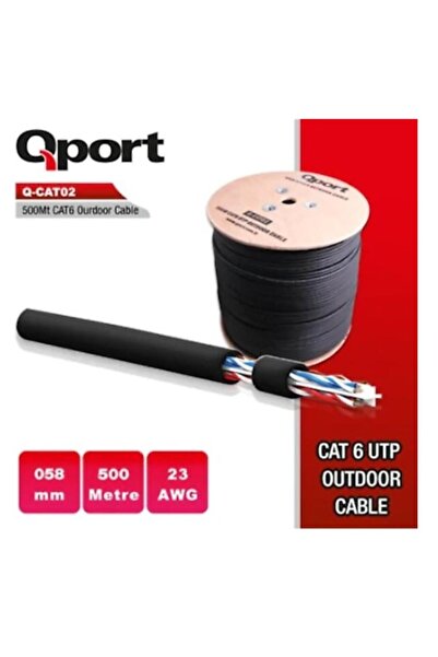Qport Data-p285 cato2 500mt outdoor cat6 23awg 0.58mm outdoor cable