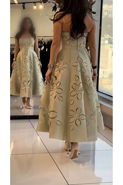 Mazoon Fashion Flora Midi Evening Dress -