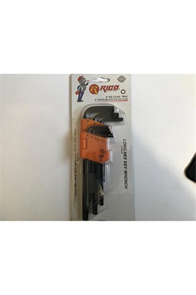 Rico طقم مفاتيح ألن طويلة مسطحة مكونة من 9 قطع data-a296 013-RC0215
