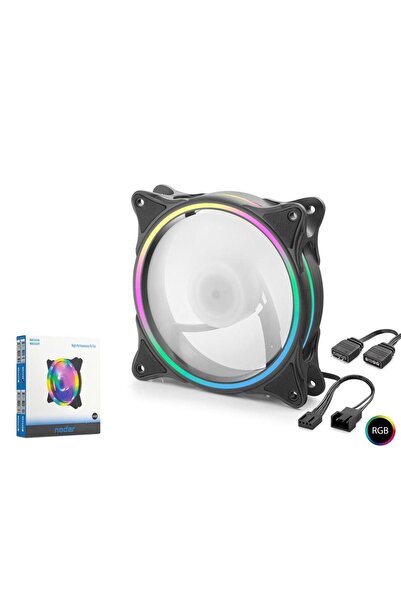 NODAR مروحة داخلية وحلقية من نوع Argb مقاس 12 سم باللون الأسود طراز data-n785...