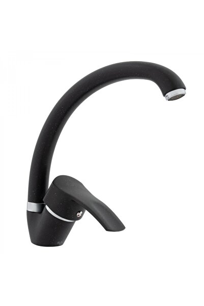 FLEKO Baterie bucătărie FZUF-MD275 Neagră, Rotativă, Mâner unic, Cartuș ceramic