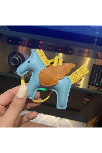 Choice9 G Mini Angel Pegasus Hand Sewn PU Leather Foal Pendant Ladies Bag Fas...