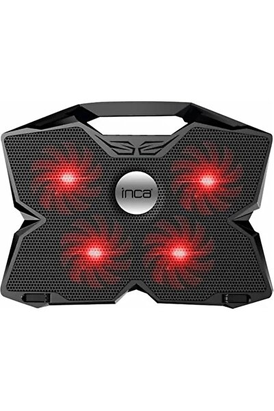 Inca مبرد كمبيوتر محمول LED من Data-z806 INC-3280 مع 3 مقابض و4 مراوح وإضاءة ...