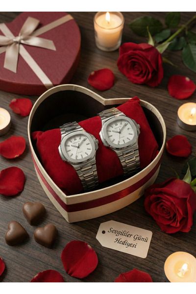 LUNA Eyewear Gümüş Çelik Paslanmaz Kararmaz 1 Atm Kutu ve Pil Hediyeli Sevgil...