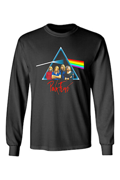 OEM Tricou cu mânecă lungă, Pink Floyd, Prism, negru