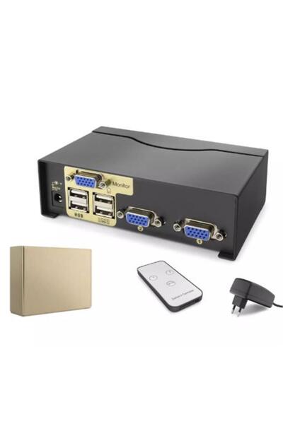 HADRUN Hadron Data-M136 Hdx1380 2 Port Vga Kvm Switch with Remote Control