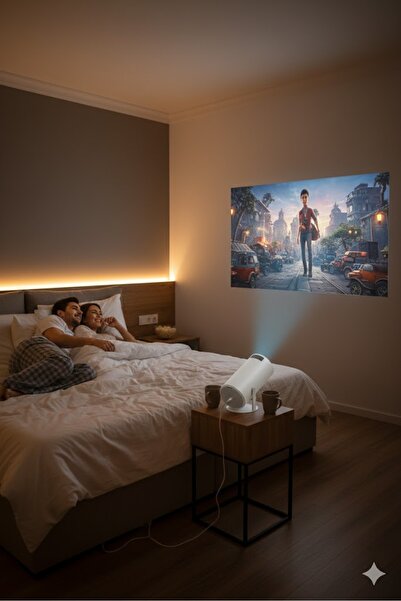 Feer Teknoloji hy300 pro 4k taşınabilir projeksiyon ultra hd wifi destekli ak...