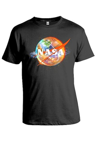 OEM Personalized Men's T-Shirt, NASA, Black, Size S