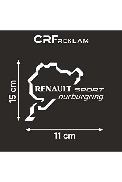 CRF Renault Sport Nurburgring Harita Sticker Beyaz Folyo 11x15 cm 1 adet