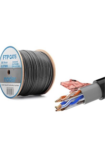 NODAR Data-X778 Nd2002 Ftp Cat6 Outdoor Cable 23Awg Double Pvc 4P- 1-0.57mm 3...