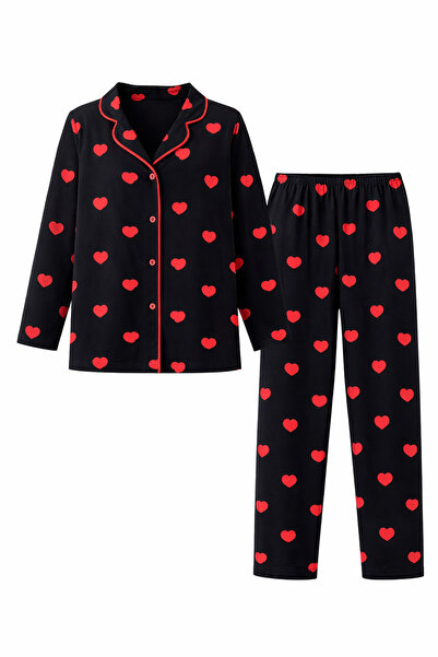 zahider Σετ πιτζάμες για κορίτσια από βαμβακερό ύφασμα σουέτ με κουμπιά και σ...