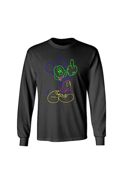 OEM Long Sleeve T-Shirt, Black, Mickey Mouse, Size XL