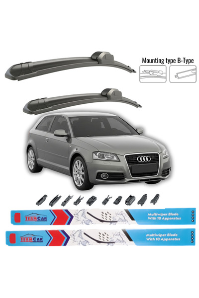 TEAMCAR Ștergătoare de parbriz Audi A3 (8P1 Facelift 3 uși) 2008-2013 – Set față