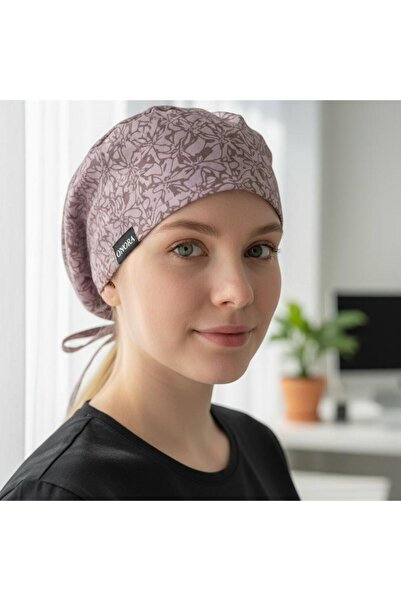 onora Somon Rengi Desenli Doktor Hemşire Cerrahi Bonesi