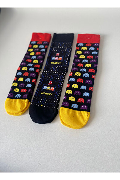 CARNAVAL SOCKS Game Themed Patterned Socks Set – Pac Man & Ghost Pattern, Set...