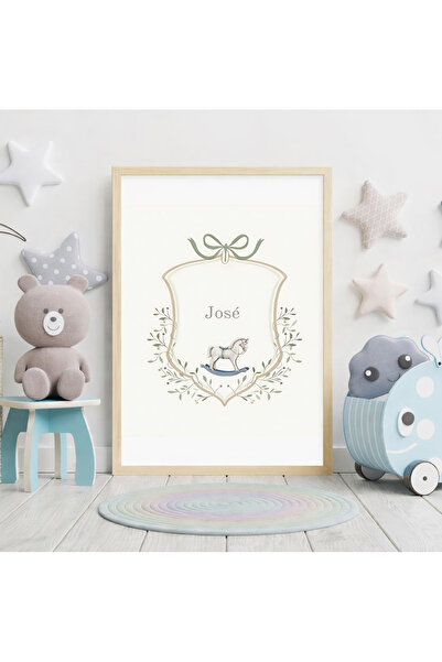 VOBA STORE KİŞİSELLEŞTİRİLMİŞ ÇOCUK ODASI İÇİN İSİMLİ ÇERÇEVE GÖRÜNÜMÜNE SAHİ...