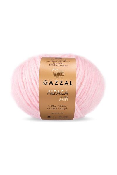 Gazzal خيوط ألبكا إير 58% ألبكا بيبي 14% ميرينو 28% بولي أميد - 50 جرام 150 م...