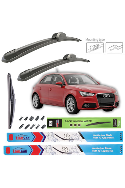 TEAMCAR Υαλοκαθαριστήρες Audi A1 (Sportback 8XA) 2011-2018 Πλήρες σετ