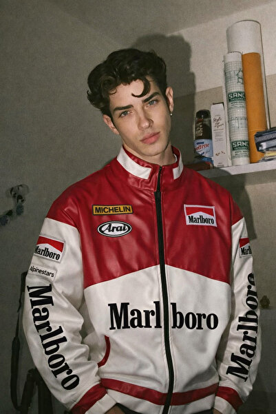 HOUSEOFGRIZZLY Marlboro Oversize Deri Ceket