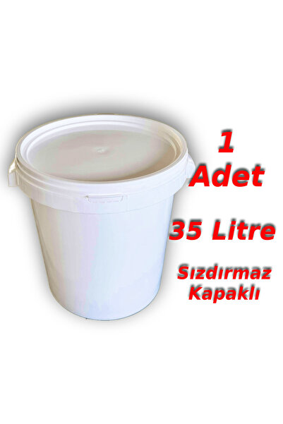 Decotone 35 Lt Plastik Kapaklı Kova Hobi Boya Gıda Fermantasyon Kovası Beyaz ...