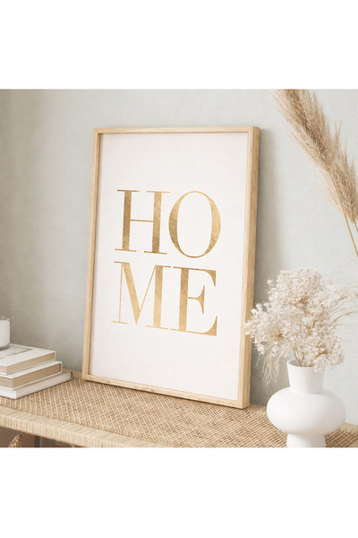 VOBA STORE HOME YAZILI ÇERÇEVE GÖRÜNÜMLÜ MODERN MDF TABLO-74
