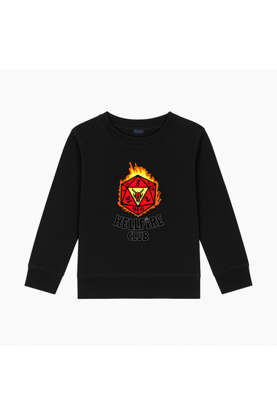 BLITZIST Hanorac supradimensionat cu imprimeu Stranger Things Hellfire Club, ...