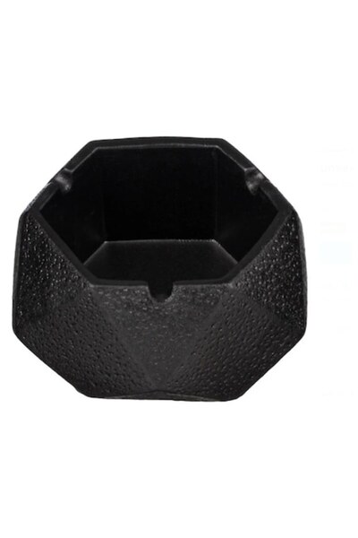 OEM Black Ceramic Ashtray 10.5x10.5x5cm