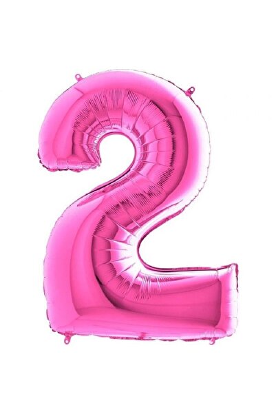 BenimMarifetlerim Number 2 Pink Foil Balloon 40 Inch 90 cm